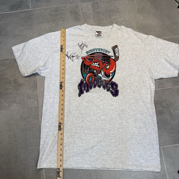Vintage Shreveport Mudbugs Signed Single Stitch T-Shirt 1997– 98 WPHL – XL - Picture 7 of 8